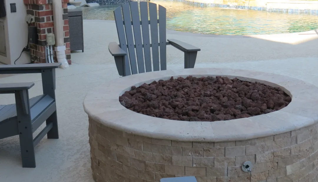 Patio Extension with Custom Fire Pit