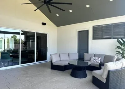 Outdoor Patio Space with Sliding Glass Doors